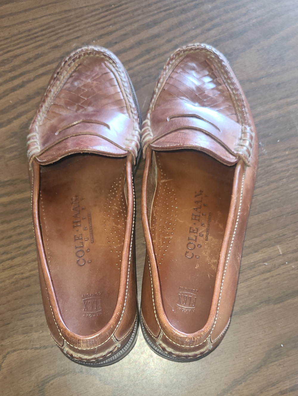 Cole Haan Men's Tan Leather Penny Loafers Sizee 8.5